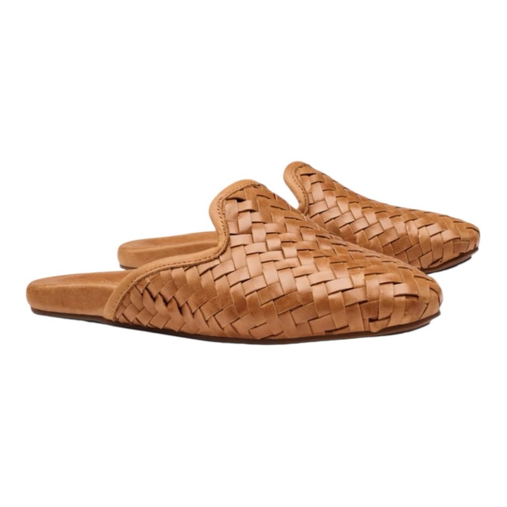 OluKai Tan Woven Mules